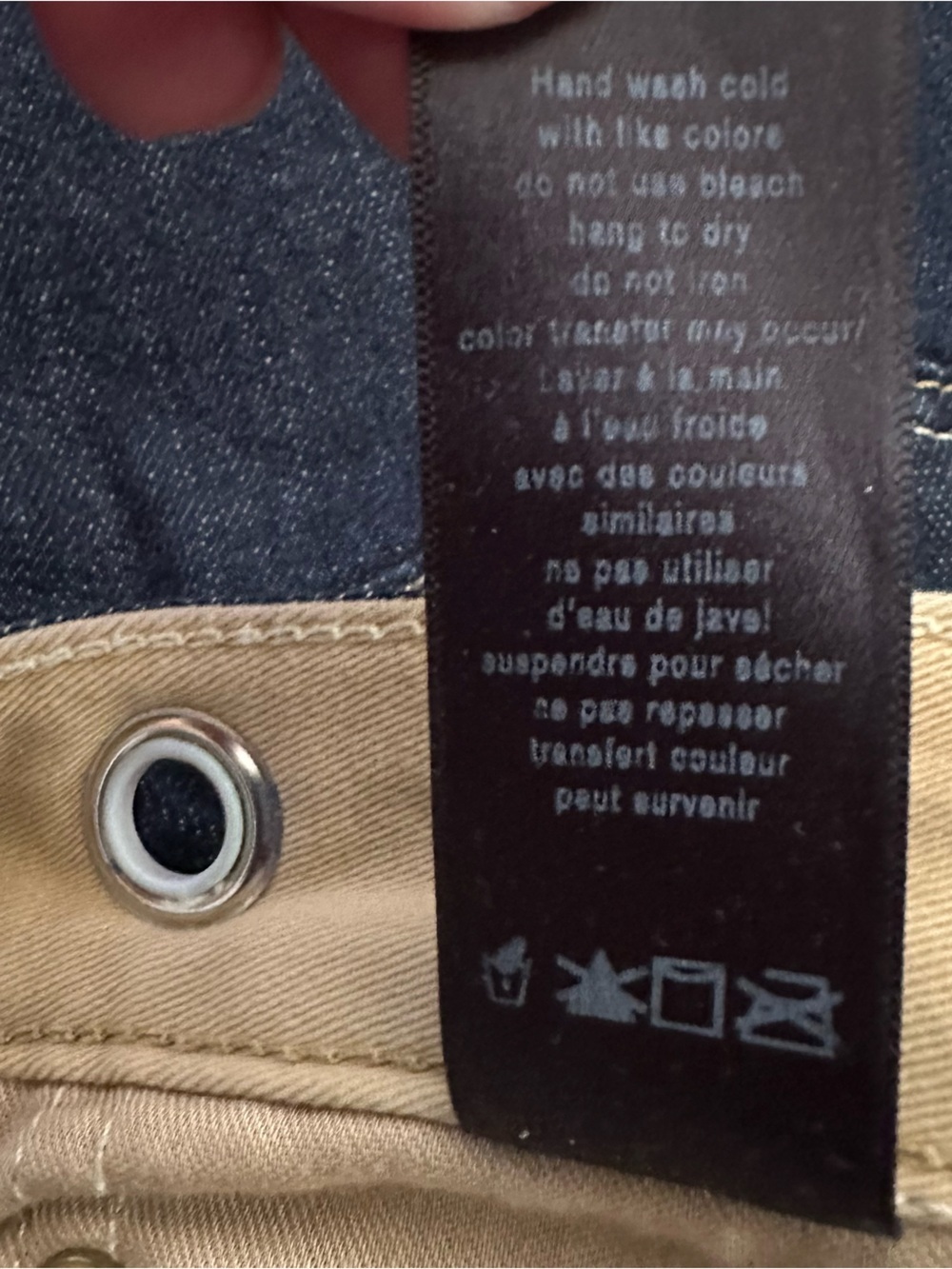 rag & bone Trompe L’oeil indigo Raw Selvedge Jeans size 24 denim blue high rise - Picture 8 of 8